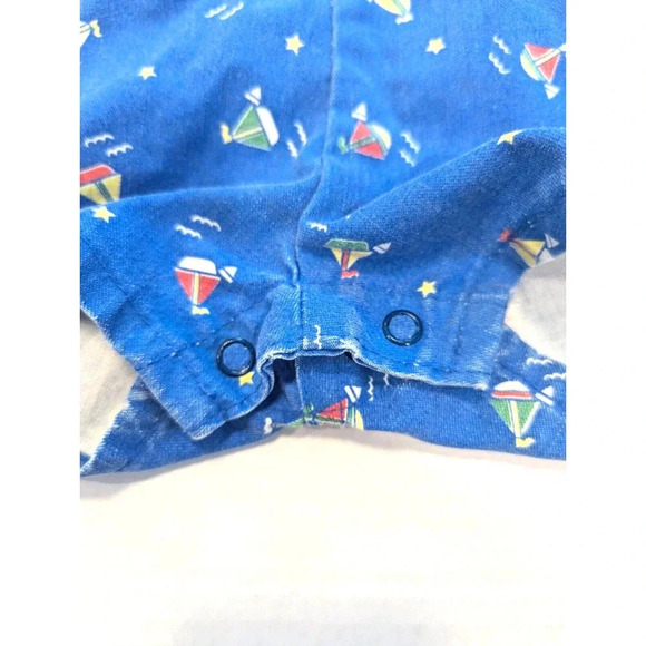 Osh Kosh B'gosh Vintage 18 Months Sailboat Shortalls Made in USA Vestbac - Picture 5 of 8